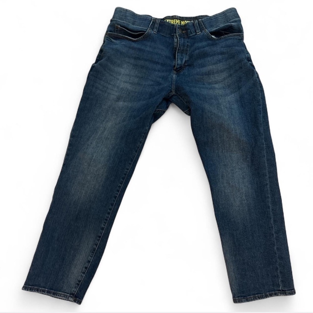 Lee Jeans Men Blue Extreme Motion Athletic Fit Tapered Leg Stretch MVP Sz 36/29